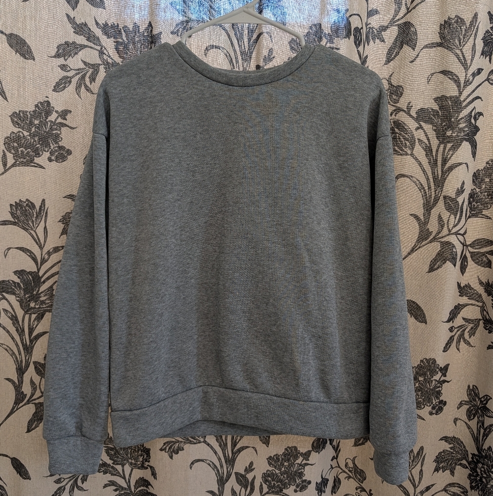 SHEIN Light Grey Oversized Fleece Sweatsuit - Matching Sweater & Sweatpants (S)